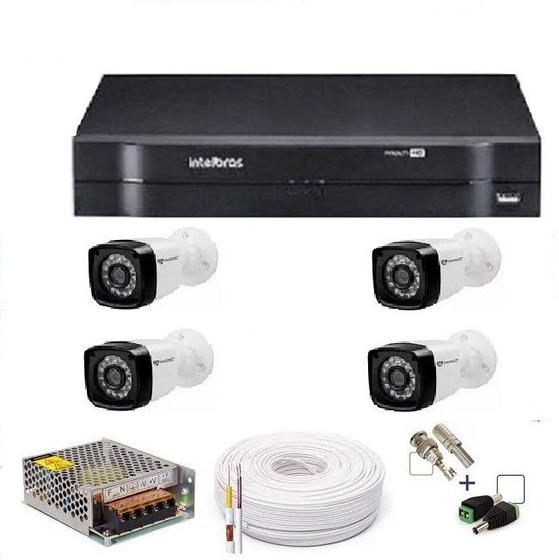 Kit dvr Intelbras + 4 Câmeras de Segurança hd Menor preço em Kit dvr Intelbras + 4 Câmeras de Segurança hd
