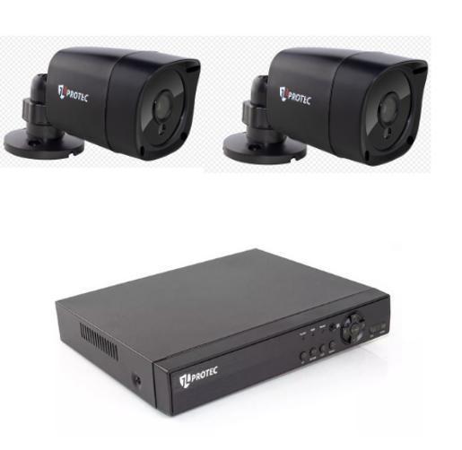 Imagem de Kit DVR JL6004 + 2 câmeras bullet 9020 - AHD 720p, 4 canais