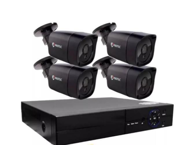 Imagem de Kit DVR JL6004 + 4 Câmeras Bullet  Gravador 8 Canais