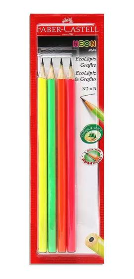Imagem de Kit Ecolapis 1205 Neon com 4 Cores Faber Castell