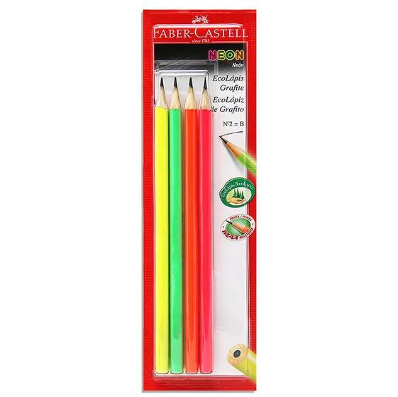 Imagem de Kit Ecolapis 1205 Neon com 4 Cores Faber Castell