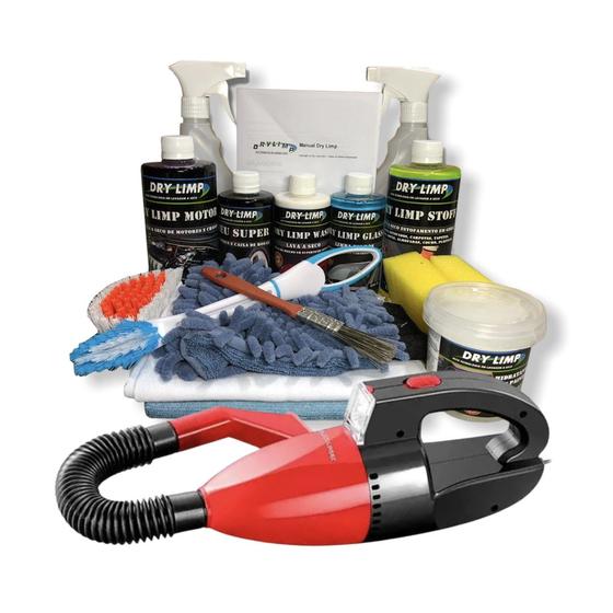 Imagem de Kit Ecolavagem Completo DRY LIMP + Aspirador Portátil (40 Lavagens a seco)