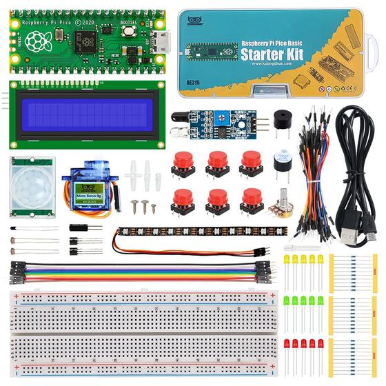Imagem de Kit Educacional Básico Raspberry Pi Pico Com Tutorial NFe