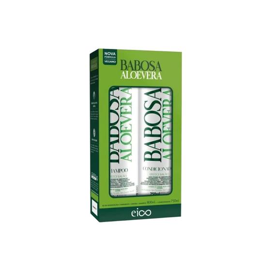 Imagem de Kit Eico Shampoo 450ml + Cond 400ml Babosa