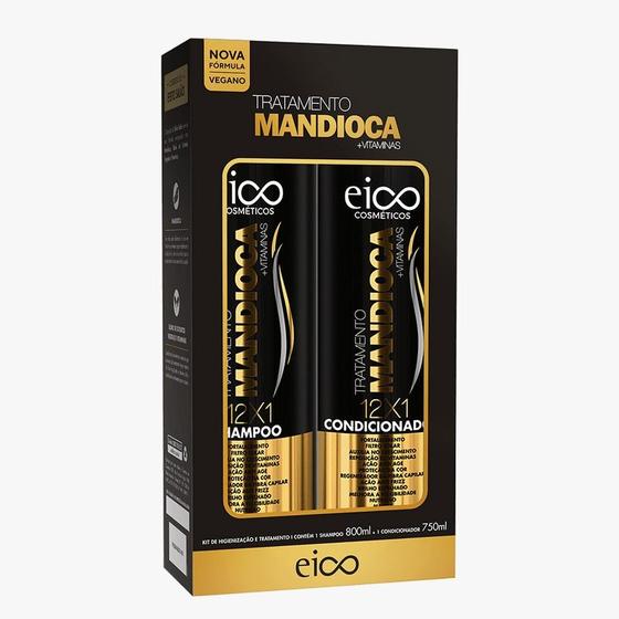 Imagem de Kit Eico Tratamento Mandioca Shampoo + Condicionador