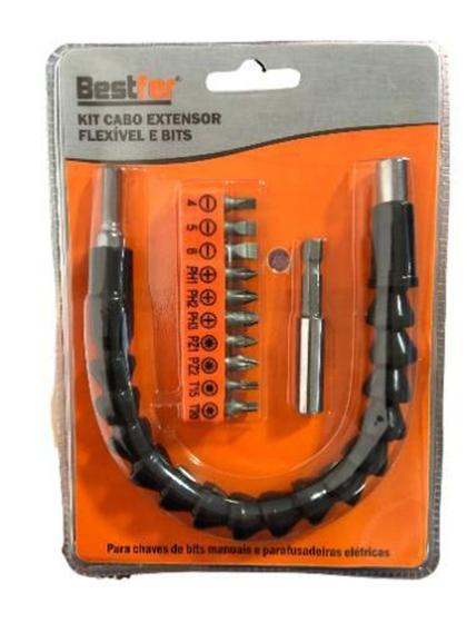 Imagem de Kit eixo extensor flexível universal parafusadeira - Bestfer