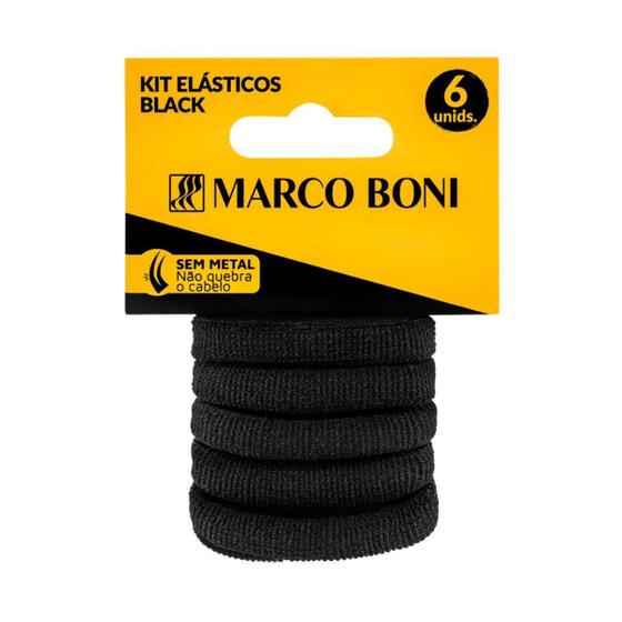 Kit Elástico De Cabelo Sem Metal Com 6 Unidades Marco Boni