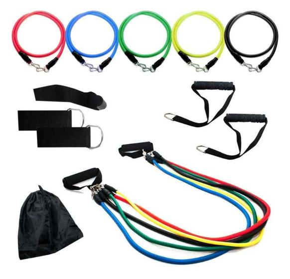 Imagem de Kit Elástico P/ Exercícios de Resistência Academia em Casa