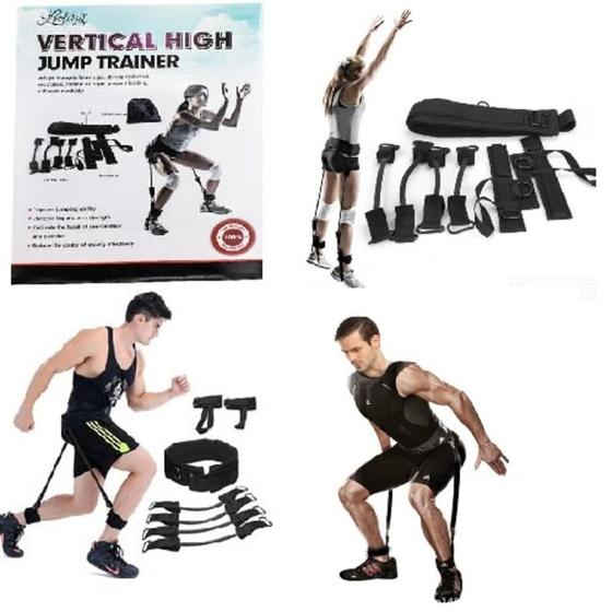 Imagem de Kit elastico para treino academia em casa treinamento perna agilidade corrida salto velocidade