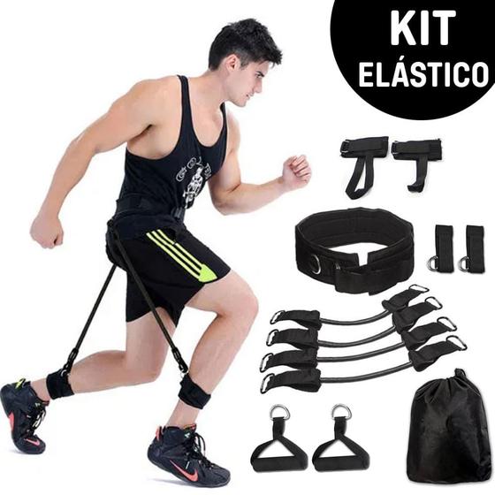 Imagem de Kit Elástico Vertical para Treinos de Salto Jump Trainer Extensor para Exercício Funcional e Musculação