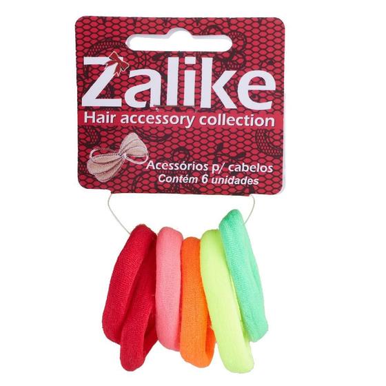 Imagem de Kit Elásticos de Cabelo Neon Tradicional com 6 Zalike