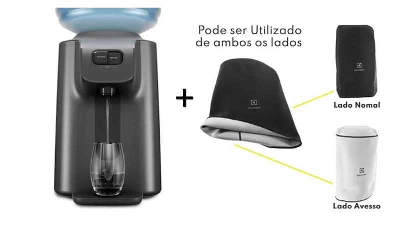 Imagem de Kit Electrolux: Bebedouro Cinza BC01X com Água Gelada, Fria e Natural + Capa de Galão 20L - NeoPrene