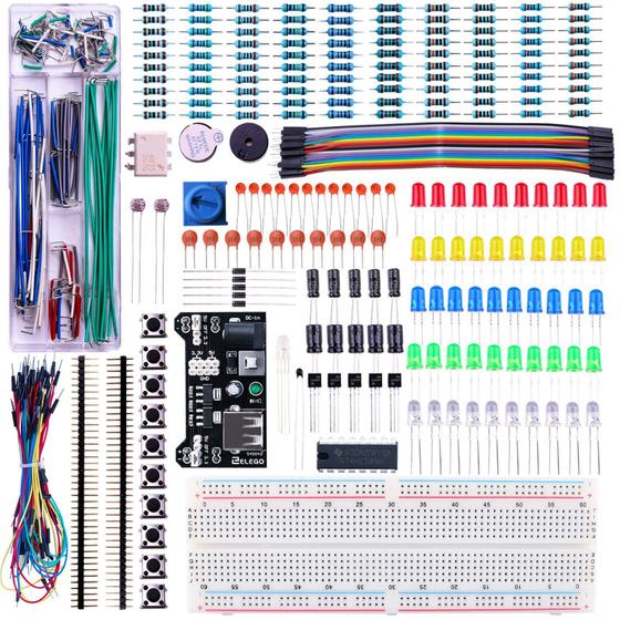 Imagem de Kit Eletrônico ELEGOO Arduino com Fonte de Alimentação - Atualizado