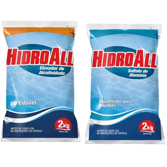 Imagem de Kit Elevador Alcalinidade Com Sulfato Alumínio 2kg Hidroall