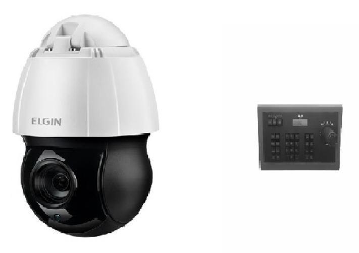 Kit Elgin Mesa Controladora Mc500 E Cam Speed Dome Ip 5Mp Câmera de Segurança e Acessórios