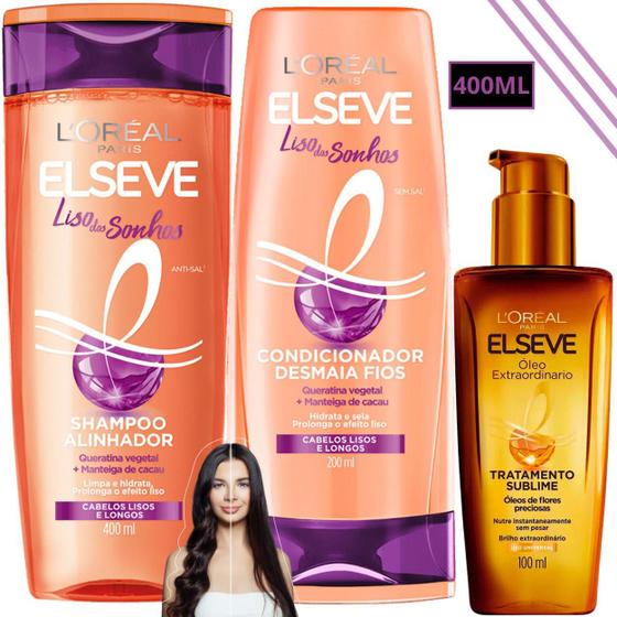 Imagem de Kit Elseve Glycolic Gloss Hidra Oleo Extraordinario Sonhos