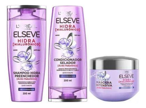 Imagem de Kit Elseve Hidra Hialurônico: Shampoo + Condicionador + Máscara