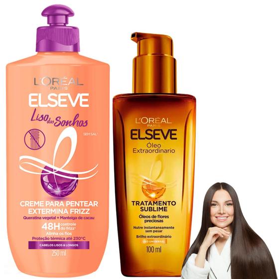 Imagem de Kit Elseve Loreal Paris Liso Dos Sonhos Extraordinario