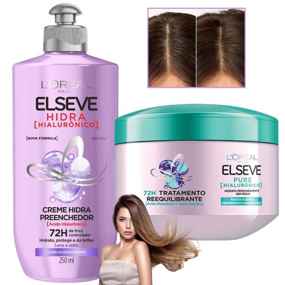 Imagem de Kit Elseve Pure Acido Hialurônico Creme De Pentear Hidra