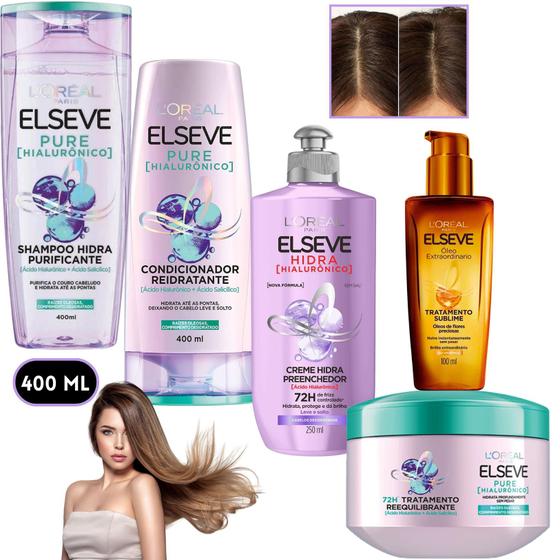 Imagem de Kit Elseve Pure Extraordinario Creme Hidra Reequilibrante