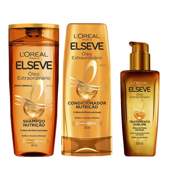 Imagem de Kit elseve shampoo + condicionador + óleo extraordinário