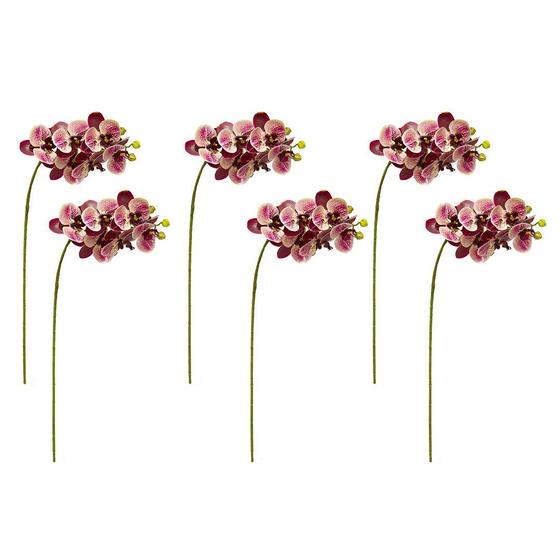 Kit em Atacado de 12 Flores Artificiais - Orquídea de Silicone Rosa  Formosinha - Brilliance - Plantas Artificiais - Magazine Luiza
