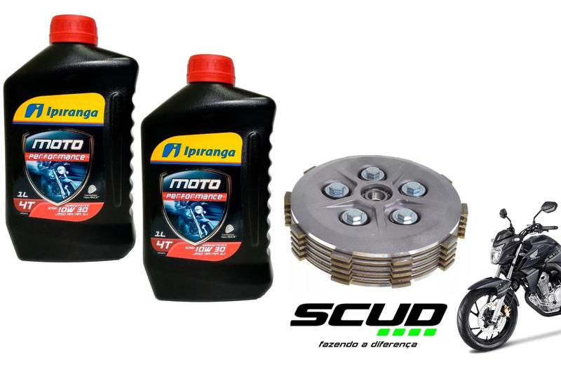 Imagem de Kit Embreagem Scud + Oleo Ipiranga 10w30 Cb 250f Twister De 2016 Ate 2022