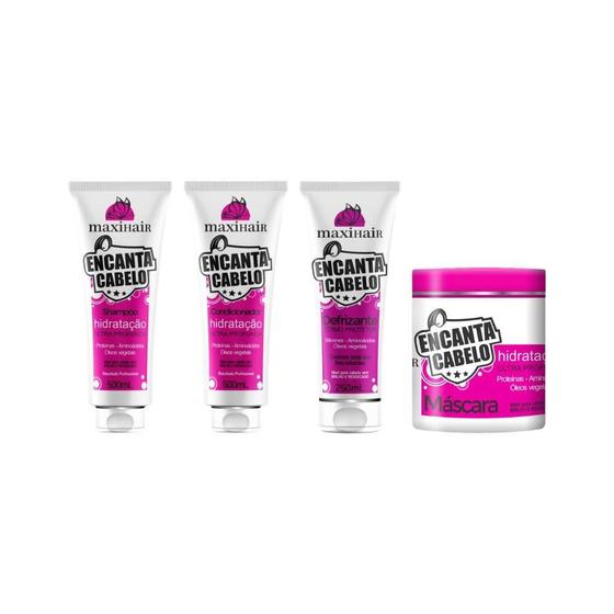 Imagem de Kit Encanto Cabelo Maxihair Shamp+Cond+Masc+Defrizante