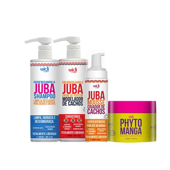 Imagem de Kit Encaracolando Juba Shampoo, Mousse, Máscara Phyto Manga