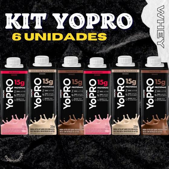 Imagem de Kit Energético 6 Bebidas Sem Lactose Yopro Seu Melhor Treino