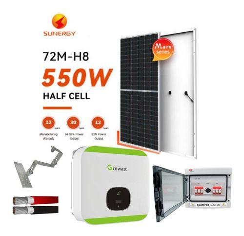 Kit Energia Solar 700kwh Growatt 4200tl-x 10 Placas 550w Menor preço em Kit Energia Solar 700kwh Growatt 4200tl-x 10 Placas 550w