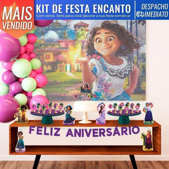 Imagem de Kit Enfeites Painel Adesivos Display Disney Encanto Personagens Temático Decorativo