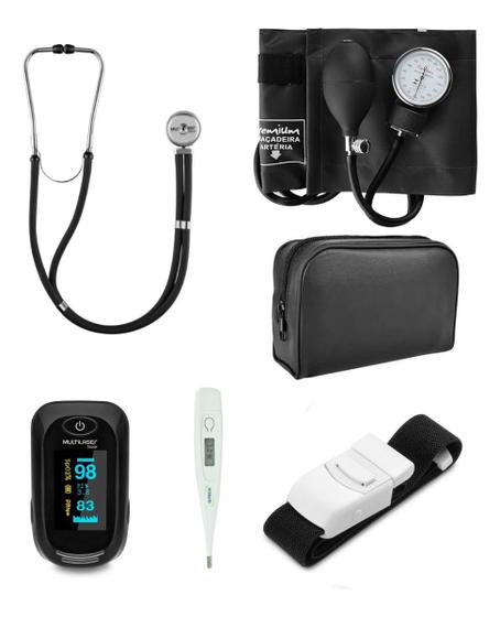 Imagem de Kit Enfermagem Acadêmico Com Estojo Completo Preto HC377 - Premium