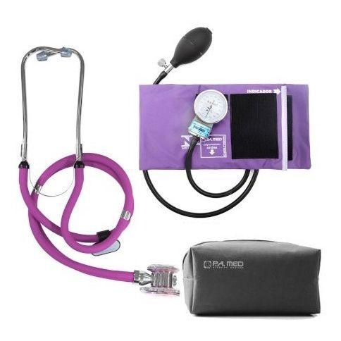 Imagem de Kit Enfermagem Com Aparelho De Pressão Manual + Estetoscópio Duplo + Bolsa P. A. MED