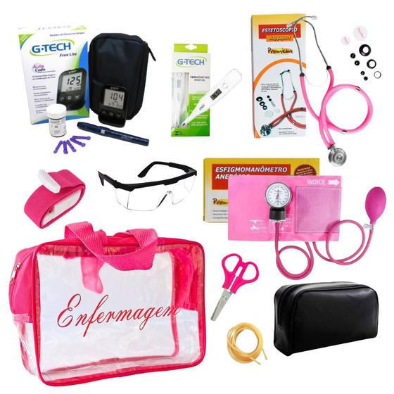 Imagem de Kit Enfermagem com Bolsa Transparente Para Estagio Premium