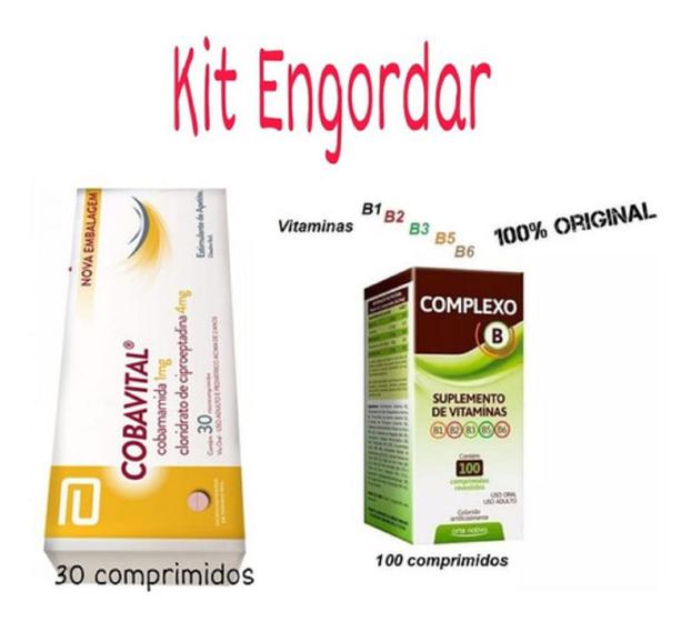 Imagem de Kit Engordar Cobavital 30comp + Complexo B 100comp