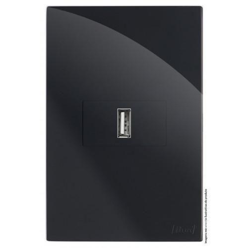 Imagem de Kit Entrada Usb 2.0A Horizontal 4X2 Brg11399-9Bk