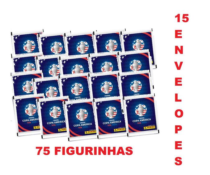 Imagem de Kit Envelopes com Figurinhas da Copa América 2024 Conmebol Usa