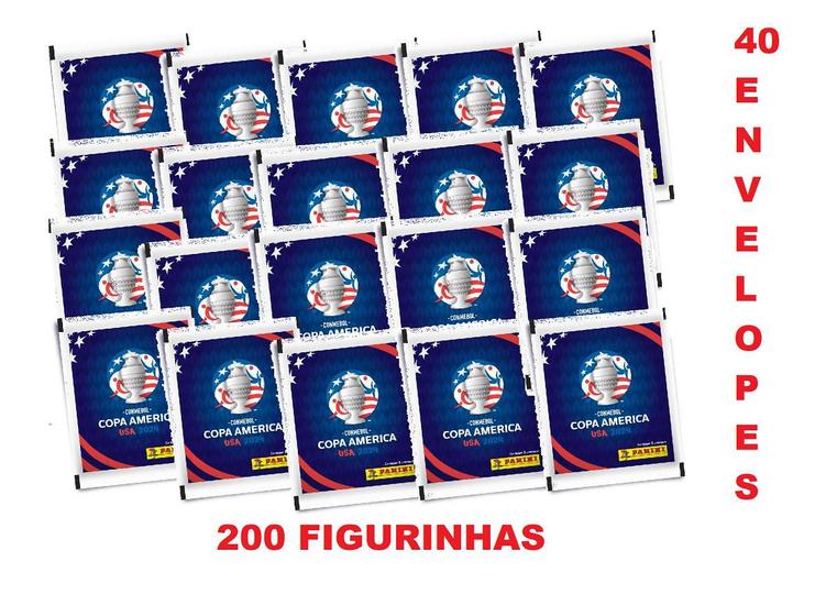 Imagem de Kit Envelopes com Figurinhas da Copa América 2024 Conmebol Usa