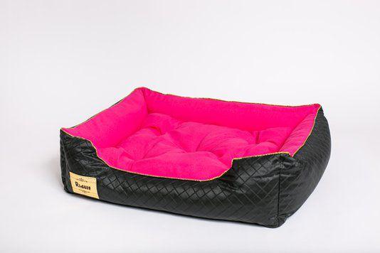 Imagem de Kit Enxoval Cama de Luxo para Cachorro e Gato Modelo Retangular Veneza - Rosa