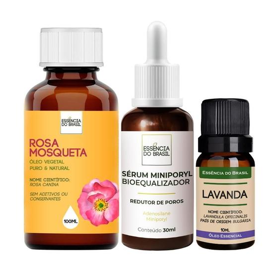 Imagem de Kit Equilíbrio Pele: Sérum + Óleo Lavanda + Rosa Mosqueta