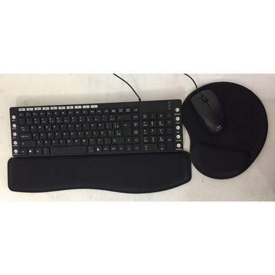 Imagem de Kit Ergonômico Mouse Pad + Key Pad Preto