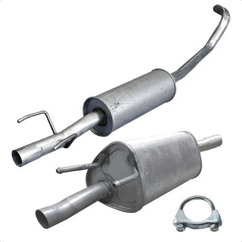 Imagem de Kit Escapamento Abafador + Traseiro Corsa Hatch 1.4 97 A 04