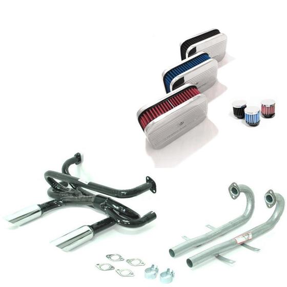 Imagem de Kit Escape Dimensionado 4x2 Fusca Speed Carburação Dupla S40