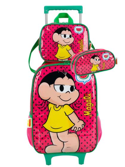 Imagem de Kit Escola Magali Mochila de Rodinha + Lancheira + Estojo Vm