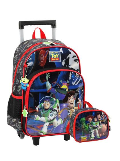 Imagem de Kit Escola Toy Story Luxo Mochila Rodas Costas + Lancheira