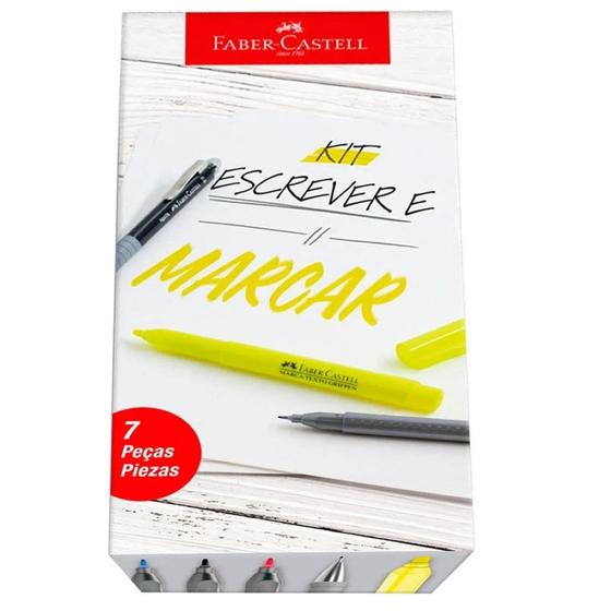 Imagem de Kit Escolar 7 Peças Escrever e Marcar Faber Castell