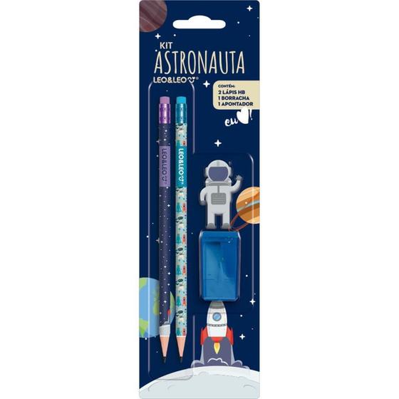 Imagem de Kit Escolar Astronauta HB com 04 Peças