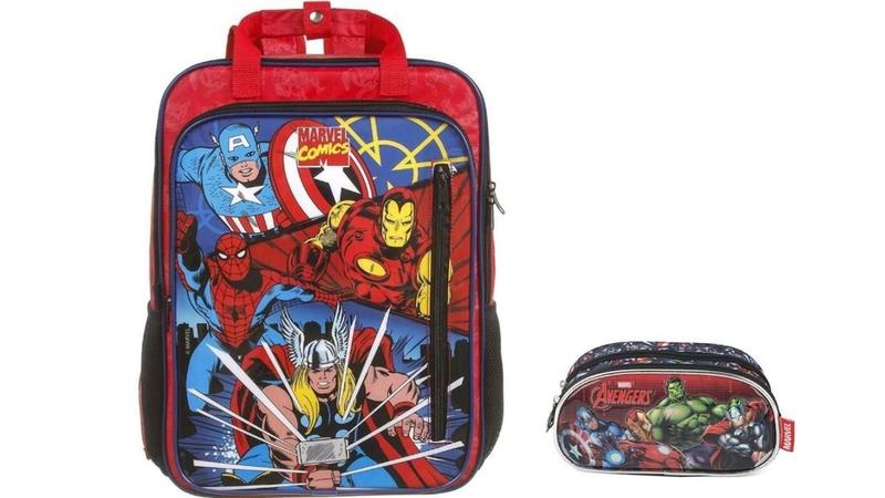 Imagem de Kit Escolar Avengers Mochila De Costas + Estojo