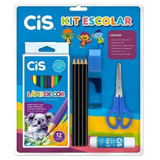 Imagem de Kit Escolar C/ 9 Itens - Cis